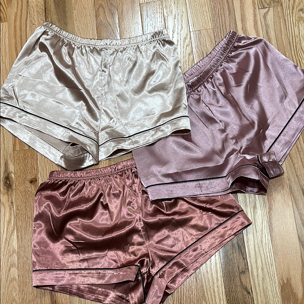 Satin Pj Shorts Set of 3
